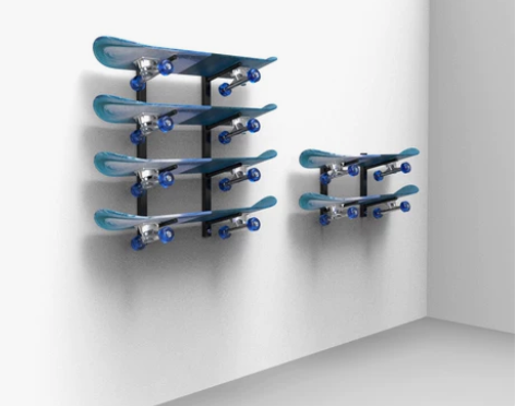 四轮长板滑板挂架多层展示架上墙壁挂钩雪橇