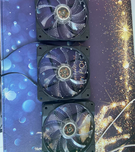琥珀彩色机箱风扇12cm台式电脑机箱散热器...