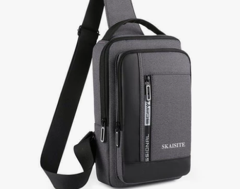 新款男士斜挎包潮牌胸包男单肩包大容量男士包...