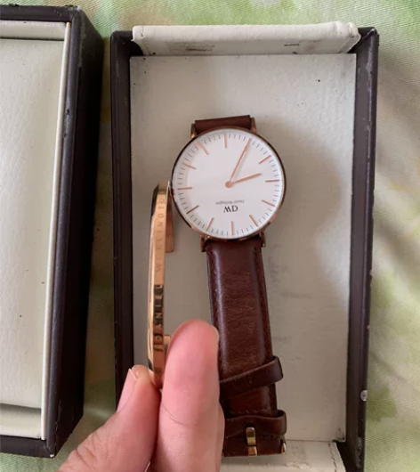 dw手表手镯套装 PETITE系列优雅皮质...