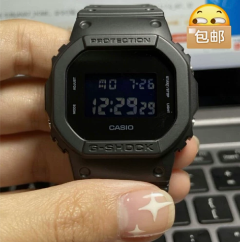卡西欧小方块黑武士手表5600，盒子配件还...