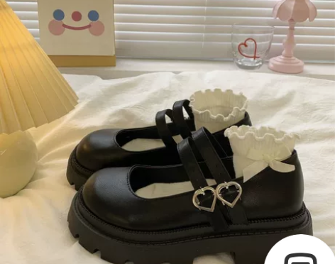 松糕厚底玛丽珍鞋女2022春夏季薄款洛丽塔...