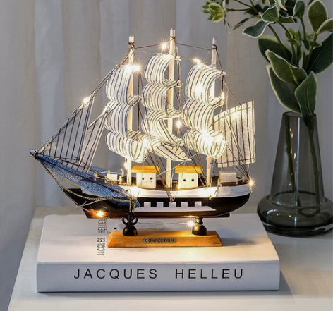 【只有几套包邮】一帆风顺帆船模型摆件客厅房...