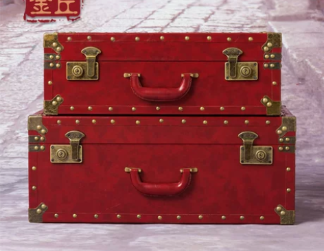 菲华金丘香樟木箱结婚箱子新娘陪嫁箱红嫁妆箱...