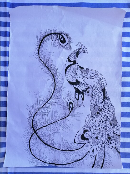 线描黑白装饰画 4K无框（包邮）