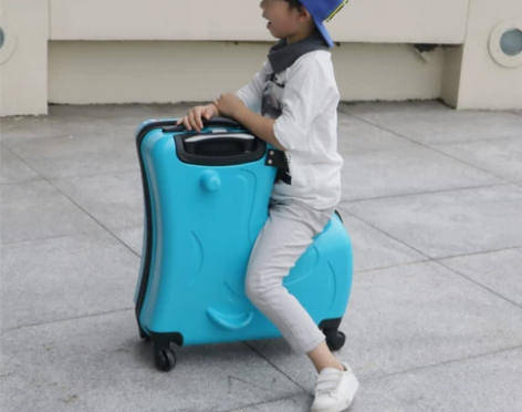 miyo儿童旅行箱可坐可骑万向轮20寸拉杆...