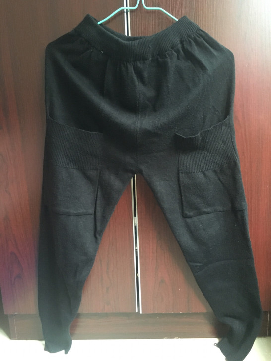 秋冬季加厚针织休闲裤