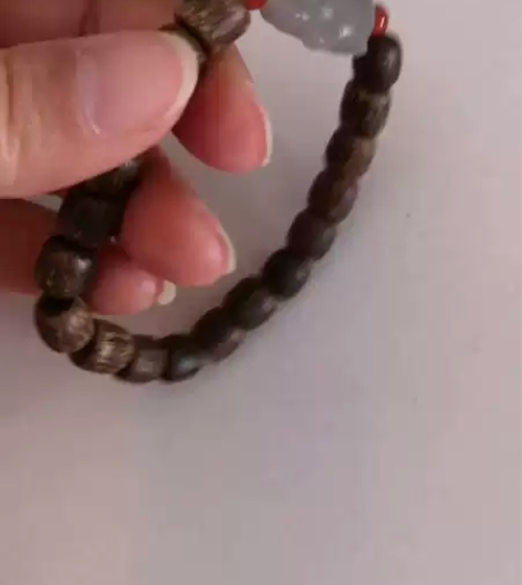 沉香手串手链和田玉烟紫小龙女设计款 实物如...