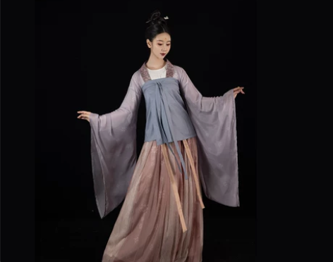 桔屿原创汉服女【春庭晚望】南北朝大袖齐腰襦...