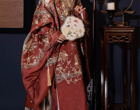 婚服汉服女明制织金妆花纱立领大对襟长袄麒麟...