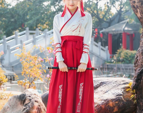 汉服古风改良汉元素襦裙 一套装  就年会穿...