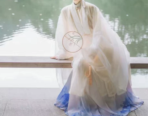 五五年原创汉服女【慕雪】明制立领斜襟长衫搭...