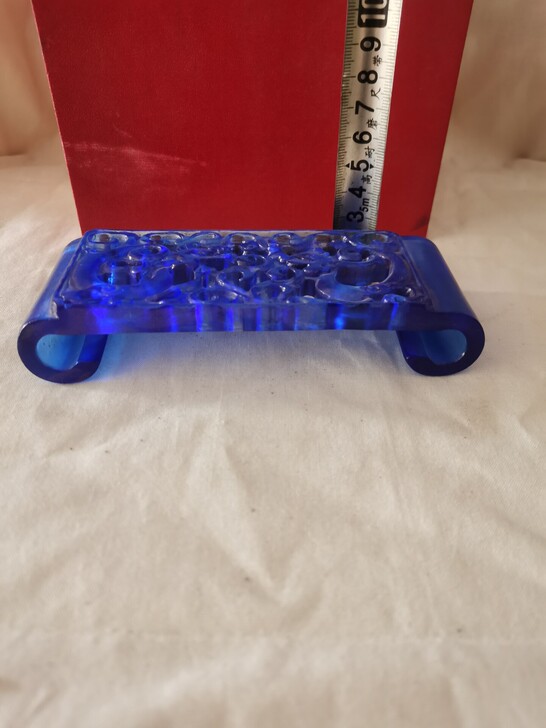 旧藏，回流老琉璃隆空双龙笔架，雕工精细，直...