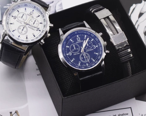 男士手表两件套手镯套装。全新未开封只有一个...