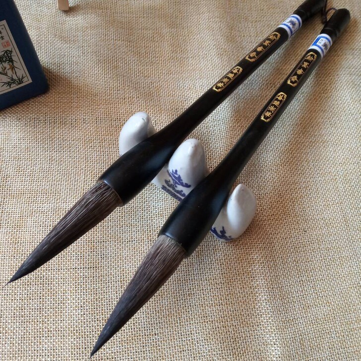 对联大字专用毛笔 鼠须毛笔纯木杆毛笔