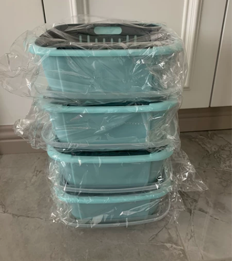 全新双层沥水篮洗菜篮子水果篮带盖,蔬菜水果...