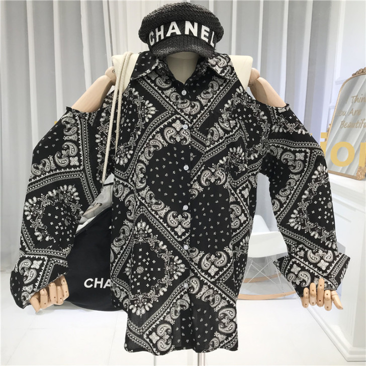 2020夏季新款韩版复古时尚宽松显瘦衬衫女...