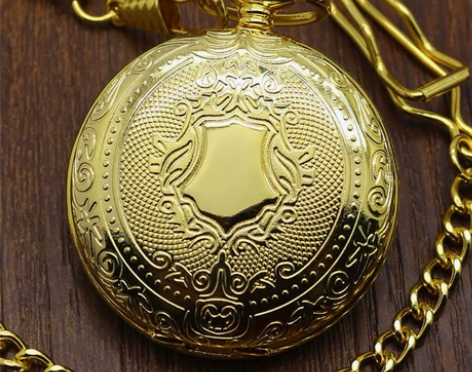 全新怀表 经典复古尊贵黄金色/银色浮雕花纹...