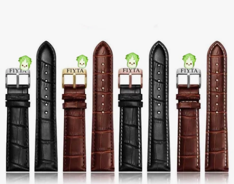 飞亚达表带男真皮通用针扣表链配件摄影师 印...