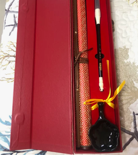 全新 六品堂 仿宣水写练字布套装 含一支毛...