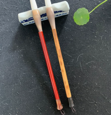 本笔庄陈娟英精工手作的纯羊毫笔又来了，两种...