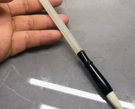 天然黄龙玉毛笔 文房四宝 云南龙陵 冰透 ...