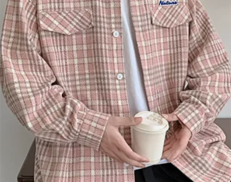 新款男格子衬衫秋冬款长袖青年职业时尚潮流港...