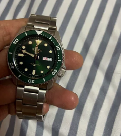 SEIKO精工5号官方手表男日本绿水鬼机械...