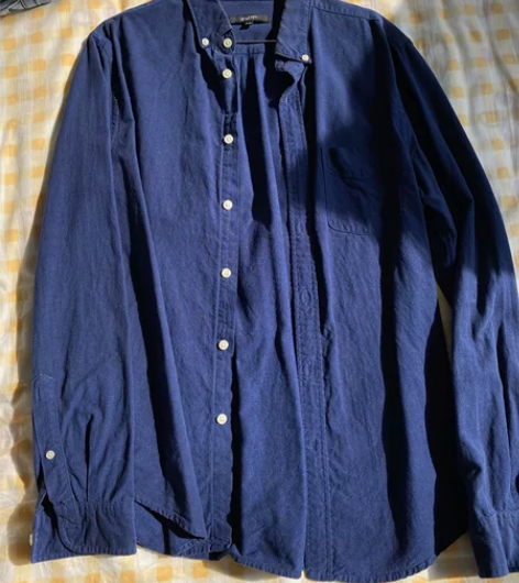男士棉质衬衫 美邦正品 9成新 衣长73 ...