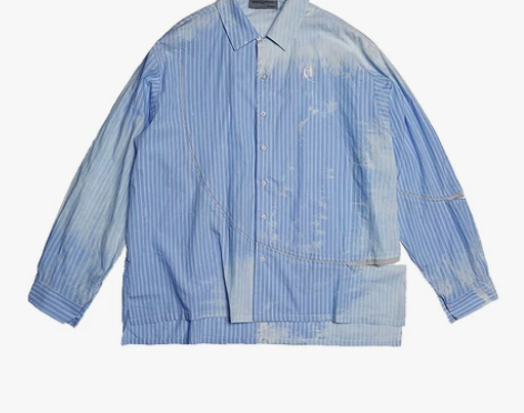 ATTEMPT AW19 曲线镂空拼接长袖...