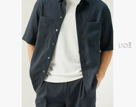 透气抗皱面料，男士短袖衬衫，全新吊牌还在，...