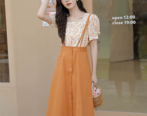 ?背带裙女夏小个子裙子两件套夏吊带裙套装裙...