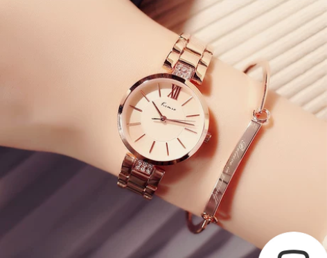 ?香港金米欧Kimio简约大方女士链条手表...