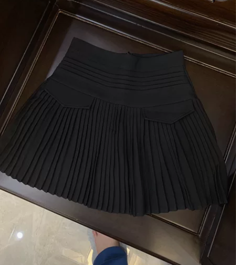 ?大码2021春夏设计感小众a字裙胖mm半...