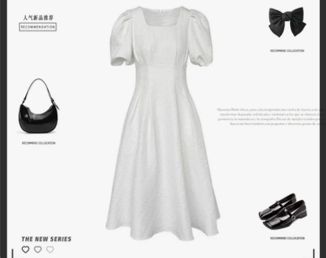 夏装2022年新款白色初恋连衣裙子高级设计...