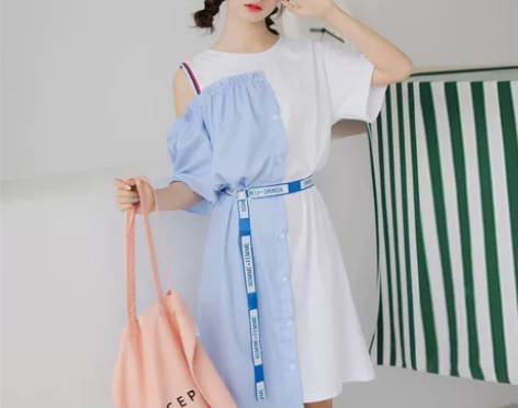 裙子新款夏季法式学生韩版少女生小清新学院风...