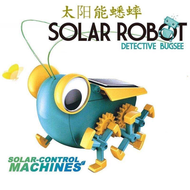 DIY益智科学玩具太阳能动力大眼虫儿童科学...