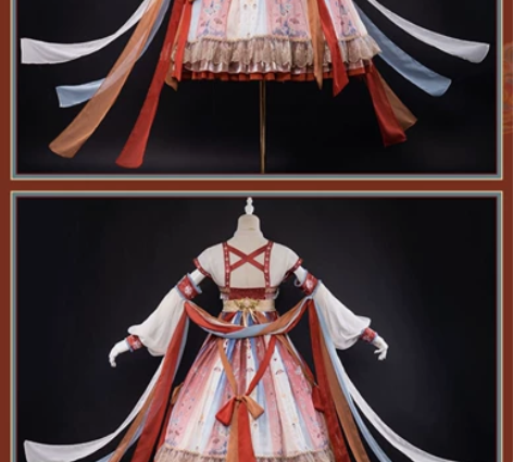 悠窝窝原创Lolita洋装敦煌五色霞国风汉...