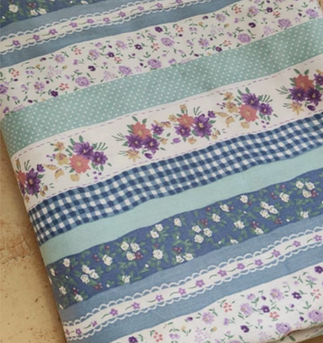 纯棉外贸布高支棉府绸，格子碎花田园风。手感...