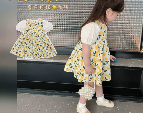女宝宝碎花连衣裙2021新款夏季田园风韩版...
