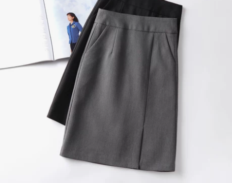 高腰半身裙女夏2021新款百搭OL职业半裙...