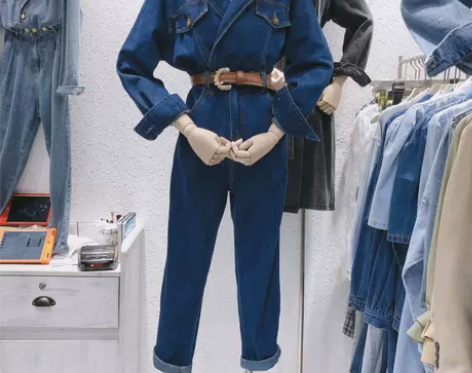 2021年新款复古高腰显瘦直筒秋装连衣裤宽...