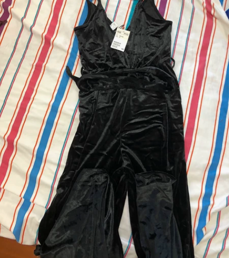 全新h##amp；amp；m丝绒连体裤，x...
