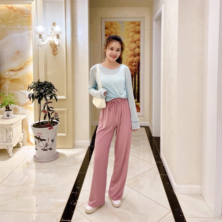 （网红同款）冰丝阔腿裤女 冰丝裤 2021...