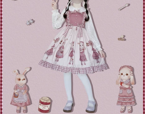 退坑出 路边野餐 原创lolita兔子清甜...