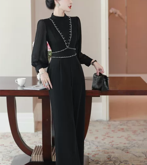 齐码 全新 重工顶珠高腰连体裤 喜欢来撩 ...