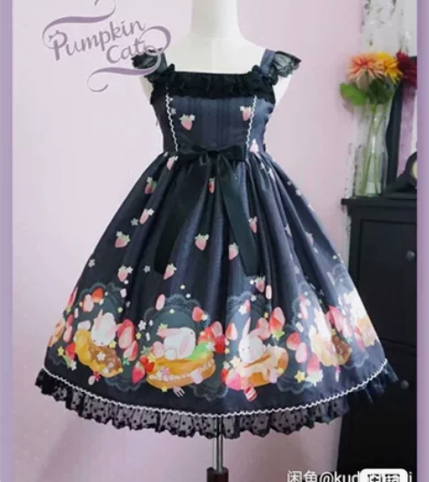 南瓜猫 棉花兔兔jsk lolita m码...