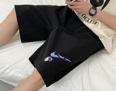 夏季休闲短裤男百搭宽松直筒运动中裤潮牌潮流...