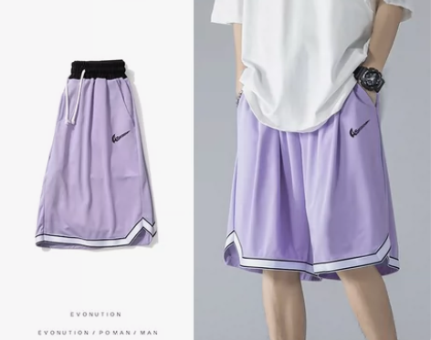 篮球短裤男宽松夏季外穿潮流运动冰丝五分裤潮...