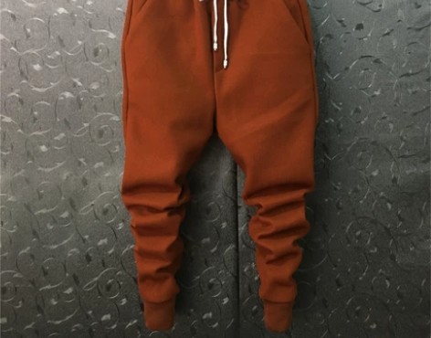 保暖毛呢修身白色男社会精神小伙小脚裤束脚裤...